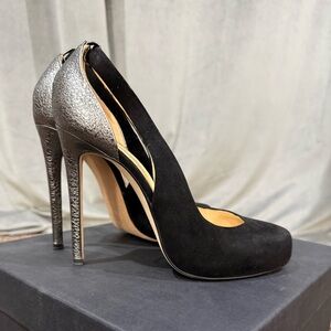 Alejandro Ingelmo Silver and Black Heels
